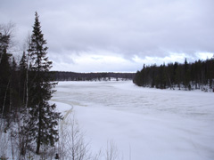 Река Пистойоки в марте